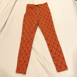 Printed high waisted pants